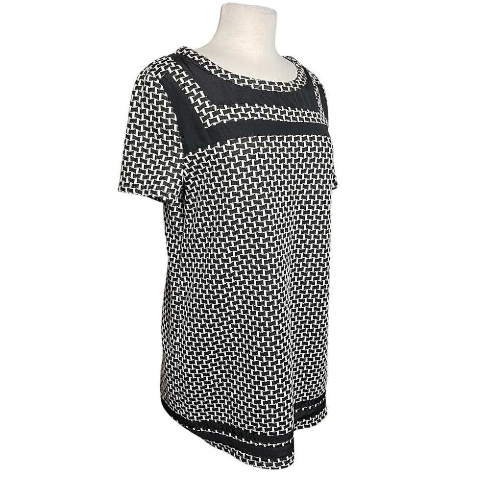 NWT ANTHROPOLOGIE POSTMARK Black and White Basketweave Knit Tunic - Picture 5 of 6
